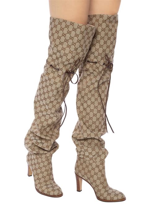 womens brown gucci boots|Gucci thigh high boots sale.